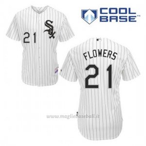 Maglia Baseball Uomo Chicago White Sox Tyler Flowers 21 Bianco 1ªCool Base