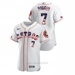 Maglia Baseball Uomo Houston Astros Craig Biggio 2020 Stars & Stripes 4th of July Bianco