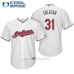 Maglia Baseball Uomo Cleveland Indians 2017 Estrellas y Rayas 31 Danny Salazar Bianco Cool Base