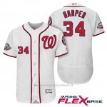 Maglia Baseball Uomo Washington Nationals Bryce Harper Bianco 2018 All Star 1ªFlex Base