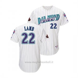 Maglia Baseball Uomo Arizona Diamondbacks Jake Lamb Throwback 1998 Bianco