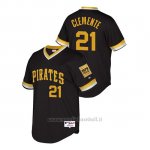 Maglia Baseball Hombre Pittsburgh Pirates 21 Roberto Clemente Throwback 1979 World Series Nero