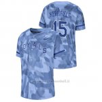 Maglia Baseball Hombre Kansas City Royals Whit Merrifield Camuffamento Autentico Collezione Blu