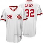 Maglia Baseball Uomo Cincinnati Reds 32 Jay Bruce Bianco Turn Back The Clock
