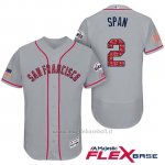 Maglia Baseball Uomo San Francisco Giants 2017 Estrellas y Rayas Denard Span Grigio Flex Base
