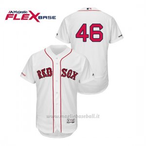 Maglia Baseball Uomo Boston Red Sox Craig Kimbrel 150th Aniversario Patch Flex Base Bianco