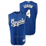 Maglia Baseball Uomo Kansas City Royals Alex Gordon Throwback Turn Ahead Blu