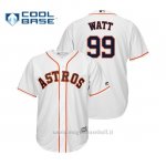 Maglia Baseball Uomo Houston Astros J.j. Watt Cool Base Majestic MLB Crossover Bianco