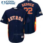 Maglia Baseball Uomo Houston Astros 2017 Postseason Josh Rossodick Blu Cool Base