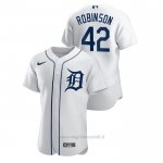 Maglia Baseball Uomo Detroit Tigers Jackie Robinson Autentico Bianco