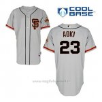 Maglia Baseball Uomo San Francisco Giants Norichika Aoki 23 Grigio Alterner Cool Base