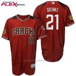 Maglia Baseball Uomo Arizona Diamondbacks 21 Zack Greinke 2017 Allenamento Primaverile Flex Base