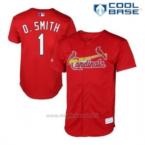 Maglia Baseball Uomo St. Louis Cardinals Ozzie Smith 1 Rosso Cool Base