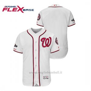 Maglia Baseball Uomo Washington Nationals 2019 Postseason Flex Base Bianco