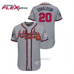 Maglia Baseball Uomo Atlanta Braves Josh Donaldson 2019 All Star Flex Base Grigio