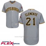 Maglia Baseball Uomo Pittsburgh Pirates Roberto Clemente Grigio Flex Base