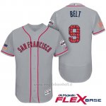 Maglia Baseball Uomo San Francisco Giants 2017 Estrellas y Rayas Brandon Belt Grigio Flex Base