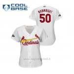 Maglia Baseball Donna St. Louis Cardinals 50 Adam Wainwright 2019 Postseason Cool Base Bianco