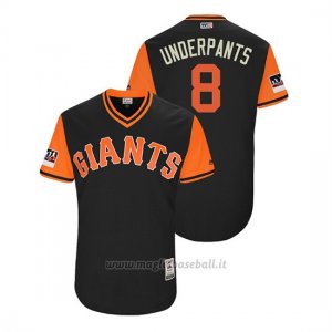 Maglia Baseball Uomo San Francisco Giants Hunter Pence 2018 Llws Players Weekend Underpants Nero