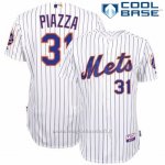 Maglia Baseball Uomo New York Mets Mike Piazza 1ªBianco Cool Base