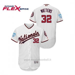 Maglia Baseball Uomo Washington Nationals Matt Wieters 2019 Entrenamiento De Primavera Flex Base Bianco