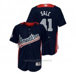 Maglia Baseball Bambino All Star Game Majestic Chris Sale 2018 1ªRun Derby American League Blu