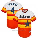 Maglia Baseball Uomo Houston Astros George Springer Turn Back The Clock Arancione