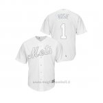 Maglia Baseball Uomo New Y Ork Mets Amed Rosario 2019 Players Weekend Replica Bianco