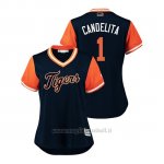Maglia Baseball Donna Detroit Tigers Jose Iglesias 2018 Llws Players Weekend Candelita Blu