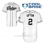Maglia Baseball Uomo San Diego Padres B.j. Upton 2 Bianco 1ªCool Base