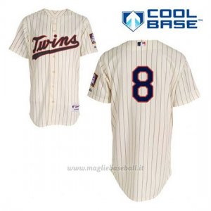 Maglia Baseball Uomo Minnesota Twins Kurt Suzuki 8 Crema Alterner Cool Base