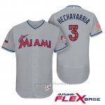 Maglia Baseball Uomo Miami Marlins 2017 Estrellas y Rayas Adeiny Hechavarria Grigio Flex Base