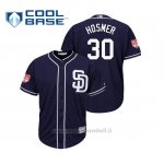 Maglia Baseball Uomo San Diego Padres Eric Hosmer Cool Base Entrenamiento De Primavera 2019 Blu