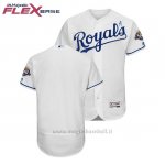 Maglia Baseball Uomo Kansas City Royals Bianco 2018 Dia del Padre Flex Base