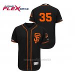 Maglia Baseball Uomo San Francisco Giants Brandon Crawford 150th Aniversario Patch Autentico Flex Base Nero