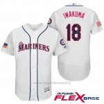 Maglia Baseball Uomo Seattle Mariners 2017 Estrellas y Rayas Hisashi Iwakuma Bianco Flex Base