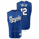 Maglia Baseball Uomo Kansas City Royals Jorge Soler Throwback Turn Ahead Blu