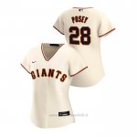 Maglia Baseball Donna San Francisco Giants Buster Posey 2020 Replica Primera Crema