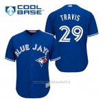 Maglia Baseball Uomo Toronto Blue Jays Devon Travis 29 Blu Alterner Cool Base