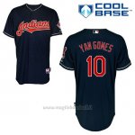 Maglia Baseball Uomo Cleveland Indians Yan Gomes 10 Blu Alterner Cool Base