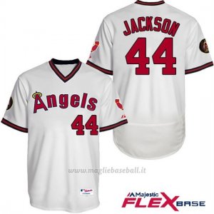 Maglia Baseball Uomo Los Angeles Angels Reggie Jackson Autentico Collezione Flex Base Bianco Giocatore