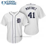 Maglia Baseball Uomo Detroit Tigers 2017 Estrellas y Rayas Victor Martinez Bianco Cool Base