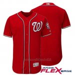Maglia Baseball Uomo Washington Nationals Majestic Flex Base Scarlet Autentico Collezione