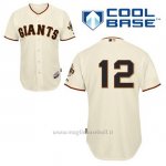 Maglia Baseball Uomo San Francisco Giants Joe Panik 12 Crema 1ªCool Base