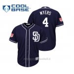 Maglia Baseball Uomo San Diego Padres Wil Myers Cool Base Entrenamiento De Primavera 2019 Blu