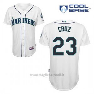 Maglia Baseball Uomo Seattle Mariners Nelson Cruz 23 Bianco 1ªCool Base