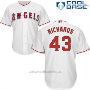 Maglia Baseball Uomo Los Angeles Angels Garrett Richards Bianco Cool Base