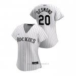 Maglia Baseball Donna Colorado Rockies Ian Desmond 2020 Replica Primera Bianco