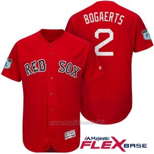 Maglia Baseball Uomo Boston Red Sox Xander Bogaerts Rosso 2017 Allenamento Primaverile Flex Base Giocatore