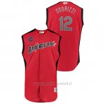 Maglia Baseball Hombre Minnesota Minnesota Twins 2019 All Star Game Workout American League Jake Odorizzi Rosso